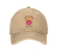 Chapeau Chaud en Hiver, Capybara sur Une Casquette de Baseball Unisex en Beignet, ne Vous inquiétez Pas, Soyez Heureux Casquettes en Jean délavé usé Casquette de Sport Vintage Snapback