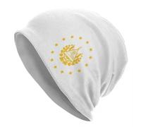Chapeau Chaud Escudo De El Salvador en Oro Elegante Dorado Fondo Negro Casquette tricotée Chaude Chapeau Bonnet Automne Hiver Tuques pour Unisexe