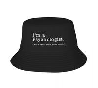 Chapeau Chaud extérieur Casual Pur Coton, personnalisé Je suis Un Psychologue Non Je ne Peux Pas Lire Votre Esprit Bob Chapeau Hommes Femmes Été Plage Soleil École Psychologue Pêcheur Casquette