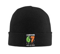 Chapeau Chaud J’AI survécu 67 Jours d’école Professeur Élève Bonnet tricoté Casquettes Froides Tuques d’extérieur Adultes Stylo Printemps Casques Chauds et Doux