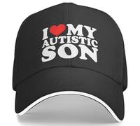 Chapeau Chaud J’Aime Mon Fils autiste Casquette de Baseball Sensibilisation Unisex Hommes Casquettes Hip-hop Casquettes de Sport Cadeau Cadeau
