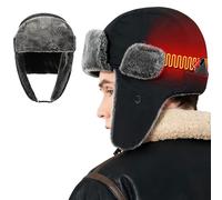 Chapeau chauffant - Bonnet chauffant à 3 réglages de température alimenté par USB | Bonnet chaufant imperméable coupe-vent avec cache-oreilles pour hommes et femmes, chapeau d'extérieur d'hiver pour
