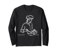 Chapeau Chef Line Art Cuisinier Manche Longue