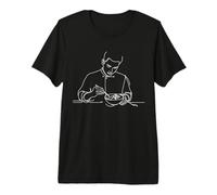 Chapeau Chef Line Art Cuisinier T-Shirt Haut de Gamme