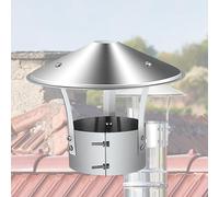 Chapeau Cheminée Acier Inoxydable 201, Résistant au Vent et à la Pluie, Couvercle de Cheminée de 75 90 100 110 125mm de Diamètre, Adapté aux Tuyaux(100mm)