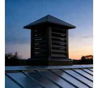 Chapeau Cheminée Couvercle de Cheminée en Alliage D'aluminium, Couvre-cheminée Carré de 25 30 35cm, Hotte de Cheminée Noir Résistant aux Intempéries pour Fournaise(35cm)