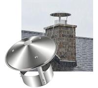 Chapeau Cheminée INOX 304 Conique, Chapeau de Cheminée Anti Pluie Ventilation de Toit, Couvercle Protection de Conduit Réglable pour 100 150 180 200 300 mm Tuyaux de Poêle(110 mm/4.3 in)