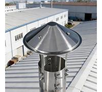 Chapeau Cheminée Réglable Conique, Protection de Conduit en Acier Inoxydable 304 Multifonctionnel de Toit - Diamètre 100 150 180 200 250 300 mm, Anti Pluie et Ventilation(180 mm/7.1 in)