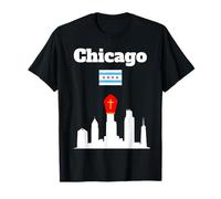 Chapeau Chicago Pope Leo XIV Chicago Skyline Pape Drapeau Chicago T-Shirt