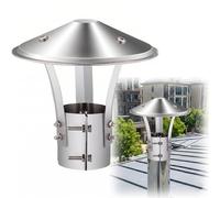 Chapeau Chinois Cheminée Acier Inoxydable Capot Pare Neige et Pluie pour Conduit de Fumée Four Terminal Vertical Tubage Poêle Granulés Bois Couverture Ventilation Toit Extérieur(120mm)