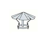 Chapeau chinois - en INOX - N° 1 - Ø int. 80/125 - Ø ext. 86/131