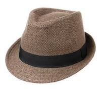 Chapeau Classic Herringbone Trilby by Lipodo marron-beige S (55-56 cm)