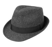 Chapeau Classic Herringbone Trilby by Lipodo noir-gris L (59-60 cm)