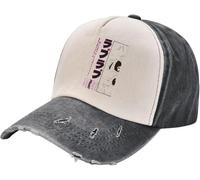 Chapeau classique pour homme, chaud pur coton 。Love and Happy Anime Eyes Cozy Typographie Manga Art Casquette de baseball Sac de plage Hommes Femmes Multicolore