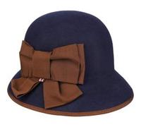 Chapeau Cloche Big Bow by bedacht bleu foncé One Size