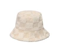 Chapeau cloche d'hiver en fausse fourrure, chapeau de pêcheur en peluche, chapeau de pêche pour femme, chapeau d'hiver, beige, L
