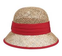 Chapeau Cloche en Paille Zostère by Seeberger rouge One Size
