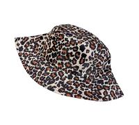 Chapeau cloche réversible à motif animal pour femme - Protection solaire - Pour les voyages en plein air - Indispensable, kaki, Taille unique