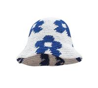 Chapeau cloche tricoté pour femme - Joli motif floral - Tissage à la main - Résistant au soleil - Pour les journées chaudes - Printemps - Chapeau de pêcheur au crochet pour femme - Plusieurs couleurs