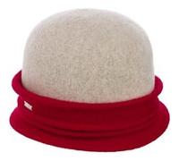 Chapeau Cloche Twotone Woolmark by Seeberger rouge One Size