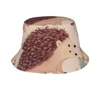 Chapeau cloche unisexe mignon mignon hérisson été voyage pêcheur plage voyage chapeau de soleil chapeau extérieur casquette noir
