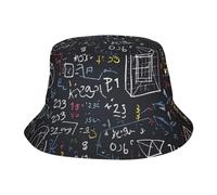 Chapeau cloche unisexe mignon pour les mathématiques et la physique, casquette de pêcheur, de voyage, de plage, chapeau de soleil, chapeau d'extérieur noir