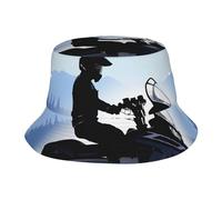 Chapeau cloche unisexe mignon pour motoneige été voyage pêcheur plage voyage chapeau de soleil chapeau d'extérieur casquette noir