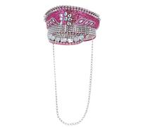 chapeau clouté capitaine paillettes rose adulte - smiffys 53026 Rose