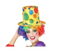 Chapeau clown haut-de-forme à gros pois - ATOSA - Multicolore - Mixte