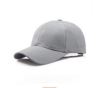 Chapeau Couleur Casquette Chapeau Solide Planche de Baseball Coton Soleil extérieur lumière Casquette Hommes Casquettes de Baseball (Grey, One Size)