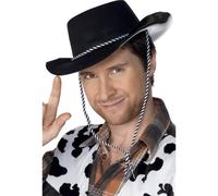 Chapeau Country Ou Cowboy Noir Pour Homme (Taille Unique) Multicolore