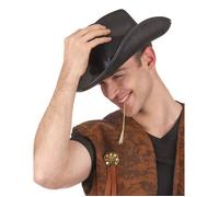 Deguisetoi Chapeau cowboy adulte - Noir - Taille unique - Polyester