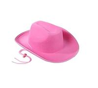 Chapeau Cowboy Chapeau de cow-girl, chapeau de cowboy, chapeau de princesse en feutre, accessoire de costume for enterrement de vie de jeune fille, fête d'anniversaire For Women And Men(Dark pink)