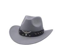 Chapeau Cowboy Femme, Chapeaux Cowboy Style Western pour Hommes à Large Bord en Feutre avec Bandeau, Façonnable Extérieur avec Boucle de Ceinture Rétro Unisexe Chapeau Roulé