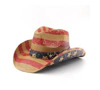 Chapeau Cowboy Homme,Chapeau Cowboy Classique Chapeaux Western Homme Femme Coup de Vieux Cowgirl Country Hat à Large Bord en Feutre avec Bandeau Taureau