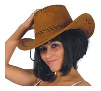Fiestas Guirca - Chapeau Cowboy ALPEXE93 - Simili cuir marron - Taille unique - Adultes unisexe