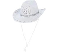 chapeau cowgirl blanc bijoux adulte - smiffys 53048 Blanc