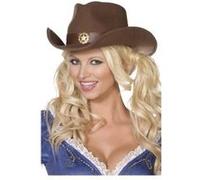 Chapeau Cowgirl Marron - Marron - Taille Unique marron G