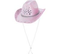 chapeau cowgirl rose bébé bijoux adulte - smiffys 53049 Rose