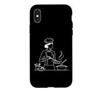 Chapeau Cuisinier Line Art Cuisinier Coque pour iPhone X/XS