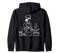 Chapeau Cuisinier Line Art Cuisinier Sweat à Capuche