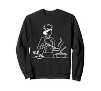 Chapeau Cuisinier Line Art Cuisinier Sweatshirt
