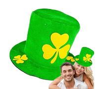 Chapeau cylindrique de lutin de Saint Patrick, chapeau cylindrique vert de léprecaun, chapeau cylindrique pour la Saint Patrick, costume de lutine, chapeau vert avec tri