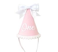 Chapeau d ' anniversaire en tissu pour bébé, avec nœud papillon doux, pour célébrations de 1 an, joli couvre-chef de fête, accessoire de célébration pour nourrissons