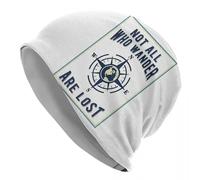 Chapeau d’Hiver Unisexe Pas Tous Ceux Qui errent sont perdus Boussole Bonnet tricoté Chaud Hip Hop Bonnet Bonnet d’extérieur Automne Hiver Casques de Jardin pour Cadeaux Adultes Unisexes