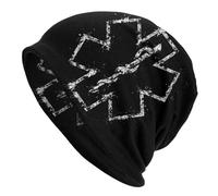 Chapeau d’hiver unisexe Personnalisé EMT Star Of Life Skullies Casquettes Casquettes Unisex Casquette d’hiver tricotée Paramédic Ambulancier Ambulance Casquettes Bonnet Cadeaux de ski d’extérieur