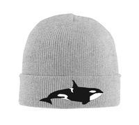 Chapeau d’Homme, Orcinus Orca (Killer Whale (Orcinus Orca) Casquette Chaude en Tricot d’Hiver Bonnet Skullies Beanies Casquettes Hip-hop pour Cadeau Unisexe