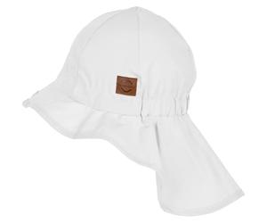 Chapeau d'Ã©tÃ© col long bÃ©bÃ© Mikk-Line Solid Blanc 2/4 ans