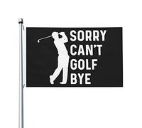 Chapeau d'amant de golf Désolé ne peut pas golfer au revoir drapeau double face drapeaux amusants art mural pour chambre de filles 3x5 pieds, désolé ne peut pas golfer au revoir tapisserie pour le bur