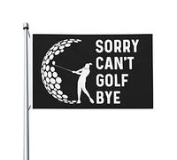 Chapeau d'amant de golf, drapeau Désolé ne peut pas golfer au revoir pour chambre, drapeaux uniques double face pour adolescents, art mural pour l'extérieur 3 x 5 pieds, tapisserie désolé ne peut pas